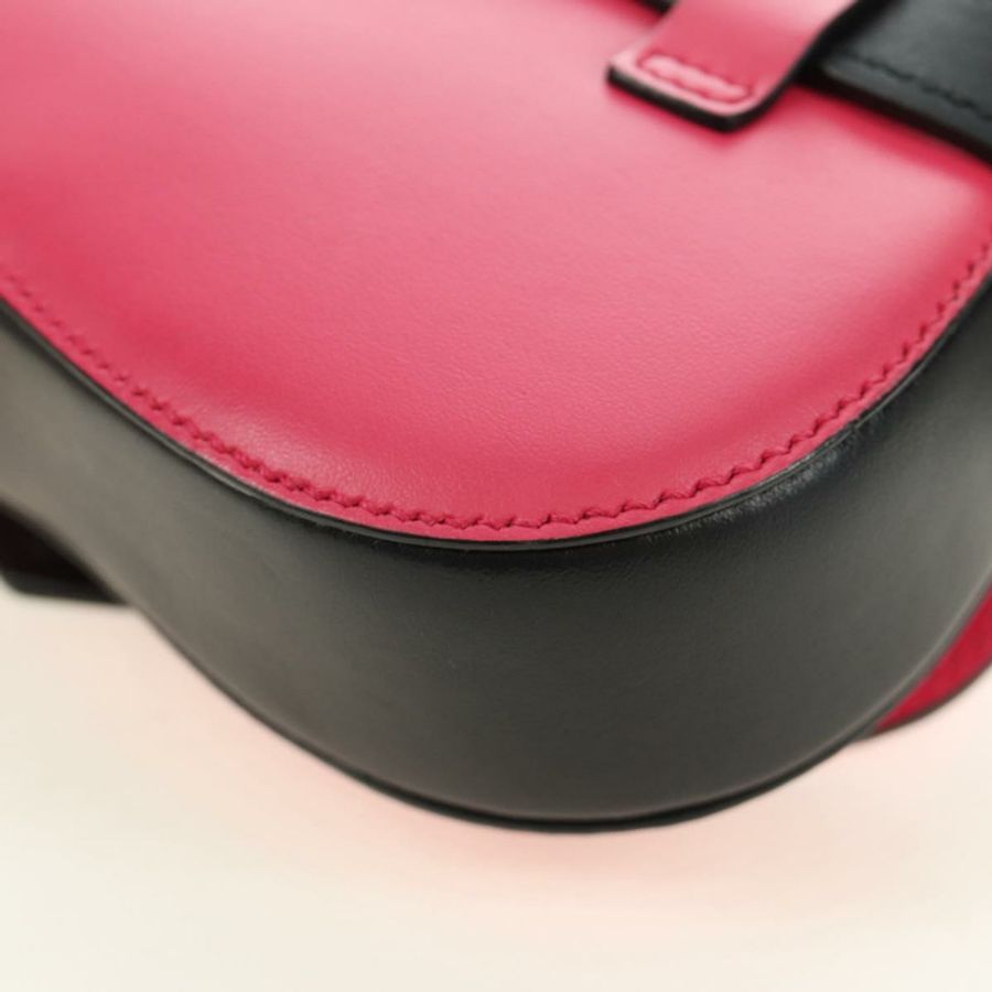 【日本直送】PRADA Sydney 鏈條單肩包 皮革 兩用 黑色 粉紅色 銀色 正品 186637SAM-20