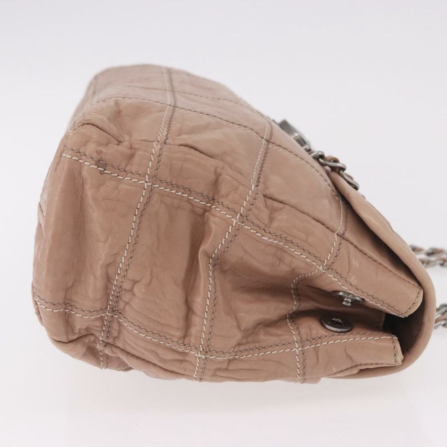 【日本直送】PRADA 鏈條單肩包 皮革 粉紅色 銀色 正品 gh2200A-3