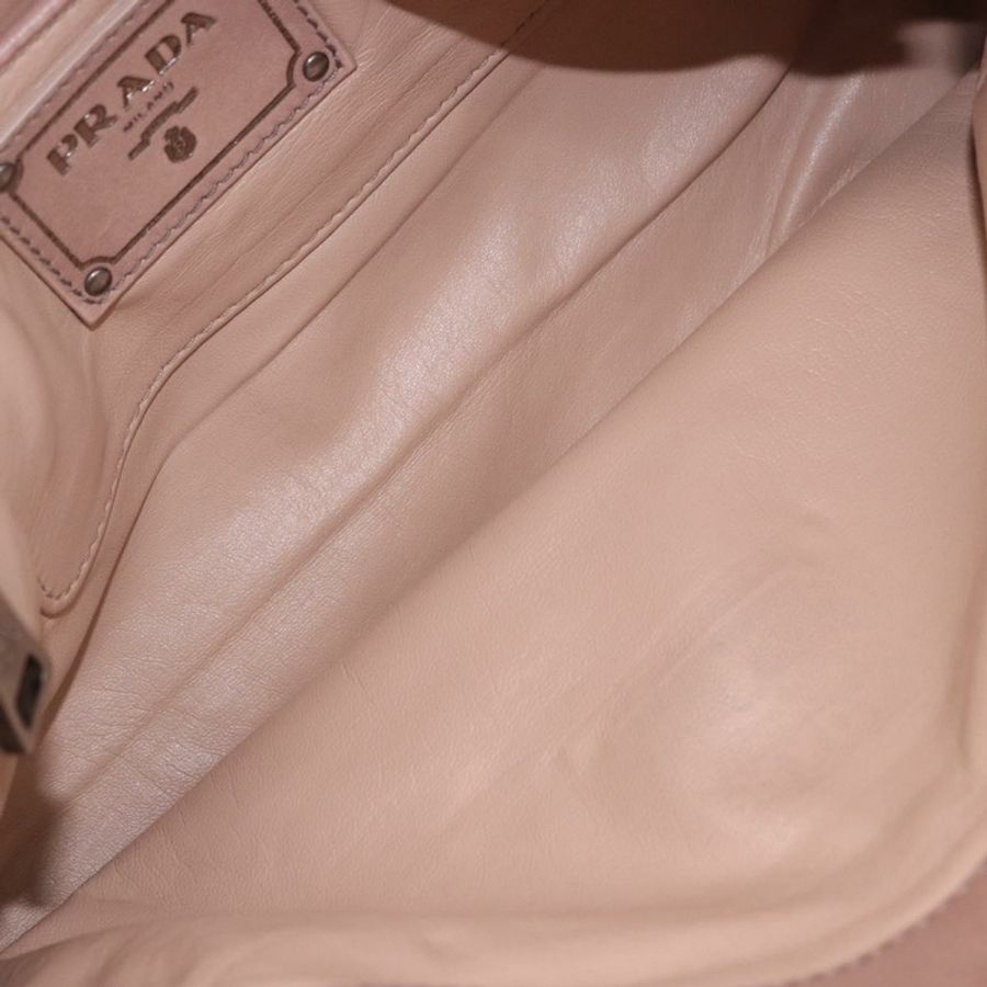 【日本直送】PRADA 鏈條單肩包 皮革 粉紅色 銀色 正品 gh2200A-21