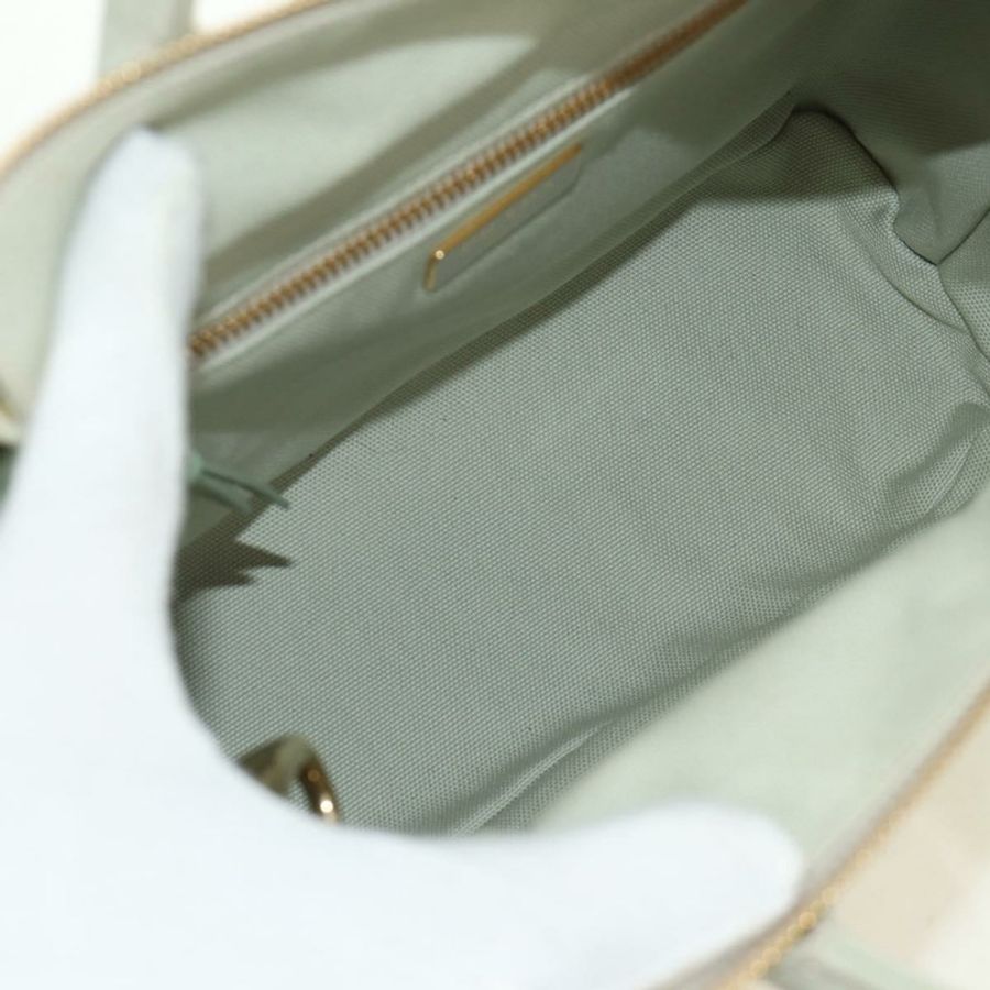 【日本直送】PRADA 藤編兩用手提包 綠色金色 正品 190430SAM-8