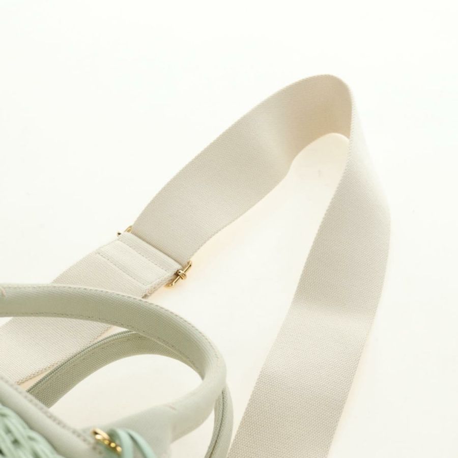 【日本直送】PRADA 藤編兩用手提包 綠色金色 正品 190430SAM-15