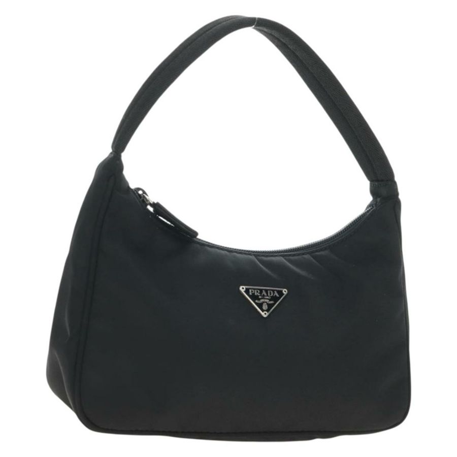 【日本直送】PRADA 尼龍手提包 黑色 銀色 正品 191316V-0