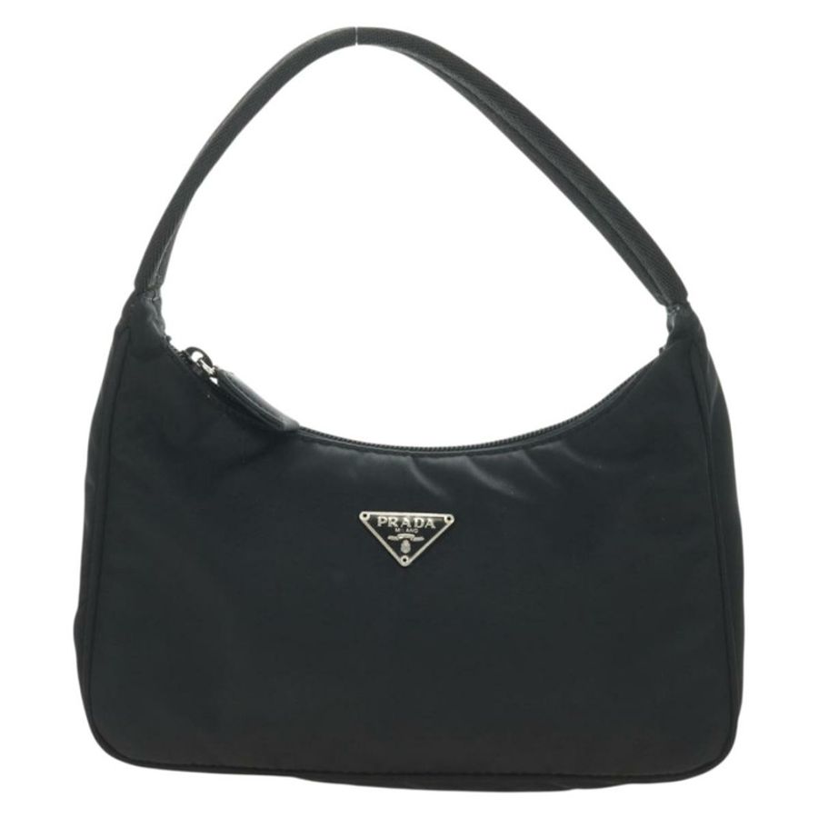 【日本直送】PRADA 尼龍手提包 黑色 銀色 正品 191316V-12