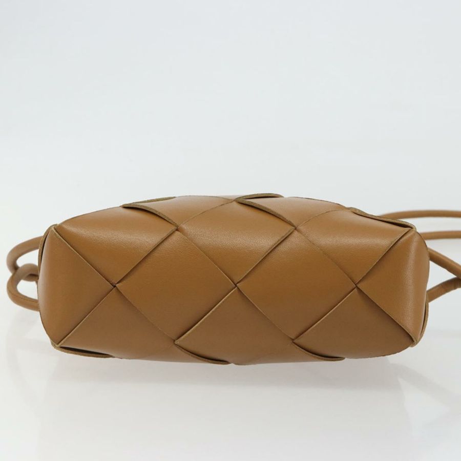 【日本直送】BOTTEGA VENETA MAXI INTRECCIATO 卡式單肩包 棕色金色 正品 BA14005V-4