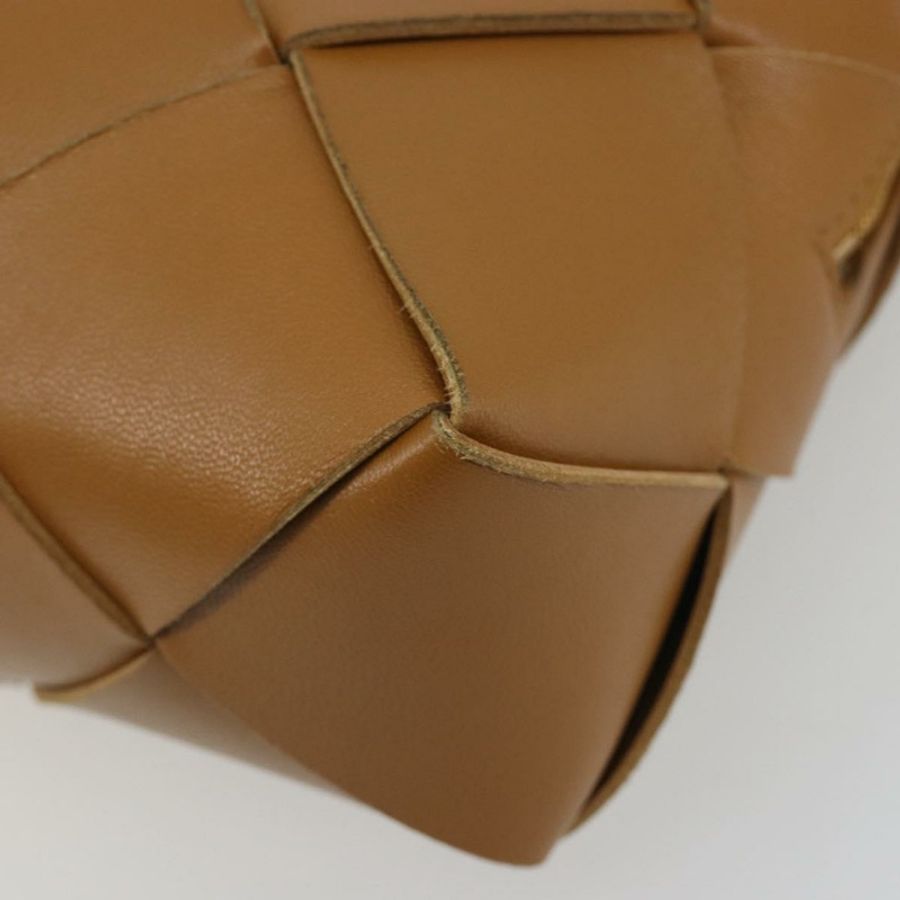 【日本直送】BOTTEGA VENETA MAXI INTRECCIATO 卡式單肩包 棕色金色 正品 BA14005V-8