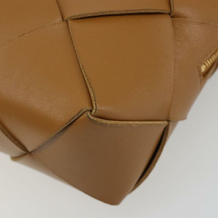 【日本直送】BOTTEGA VENETA MAXI INTRECCIATO 卡式單肩包 棕色金色 正品 BA14005V-14