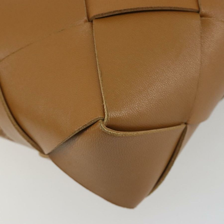 【日本直送】BOTTEGA VENETA MAXI INTRECCIATO 卡式單肩包 棕色金色 正品 BA14005V-15