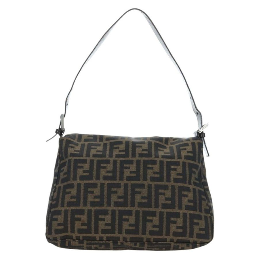 【日本直送】FENDI Zucca 帆布 Mamma Baguette 手袋棕色黑色正品 190870SAV-1