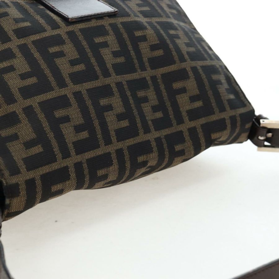 【日本直送】FENDI Zucca 帆布 Mamma Baguette 手袋棕色黑色正品 190870SAV-5