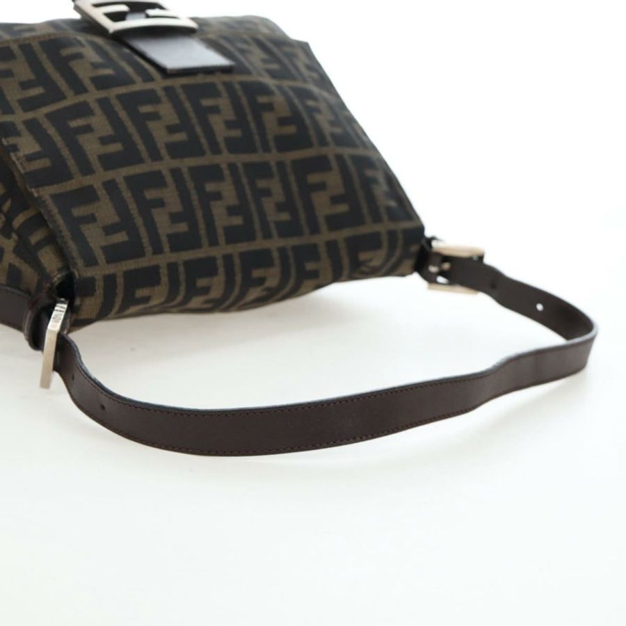 【日本直送】FENDI Zucca 帆布 Mamma Baguette 手袋棕色黑色正品 190870SAV-6