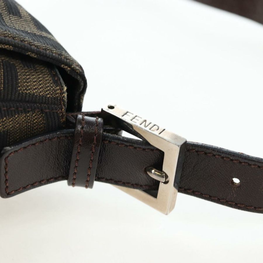 【日本直送】FENDI Zucca 帆布 Mamma Baguette 手袋棕色黑色正品 190870SAV-7