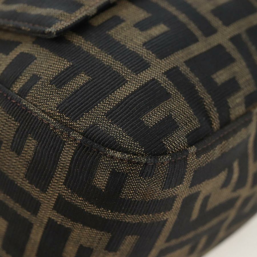 【日本直送】FENDI Zucca 帆布 Mamma Baguette 手袋棕色黑色正品 190870SAV-13