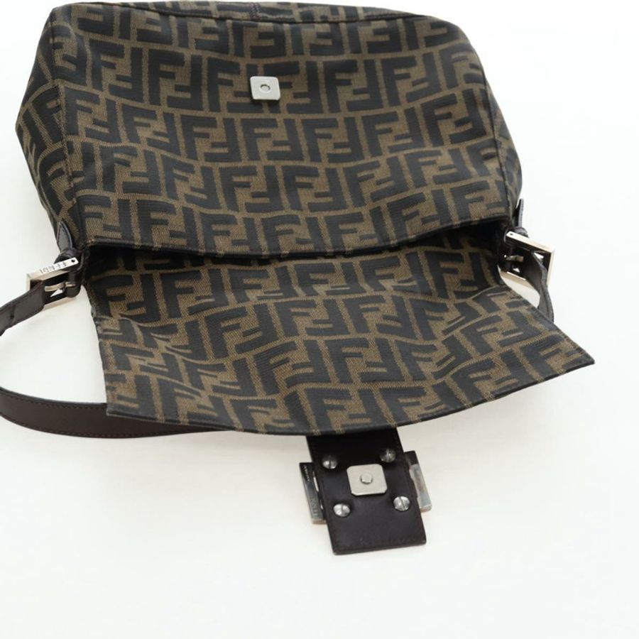 【日本直送】FENDI Zucca 帆布 Mamma Baguette 手袋棕色黑色正品 190870SAV-17