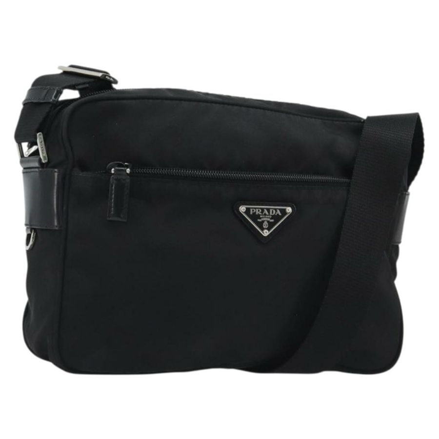 【日本直送】PRADA 單肩包 尼龍 黑色 銀色 正品 mr2725A-0