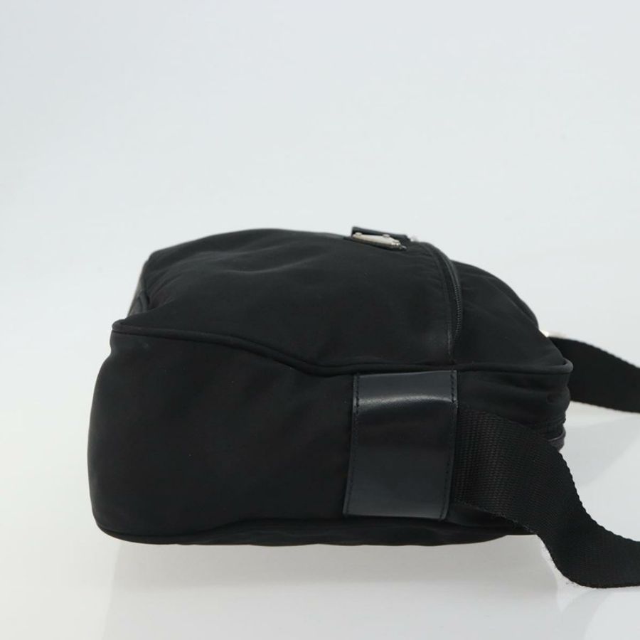 【日本直送】PRADA 單肩包 尼龍 黑色 銀色 正品 mr2725A-2