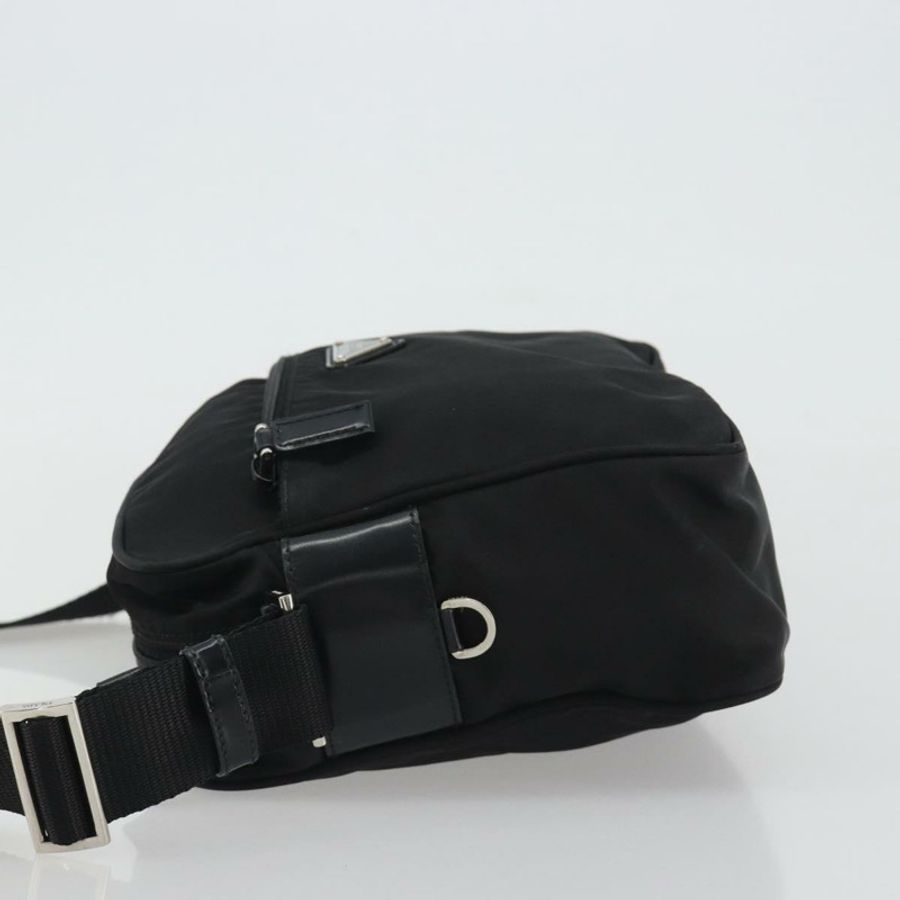 【日本直送】PRADA 單肩包 尼龍 黑色 銀色 正品 mr2725A-3