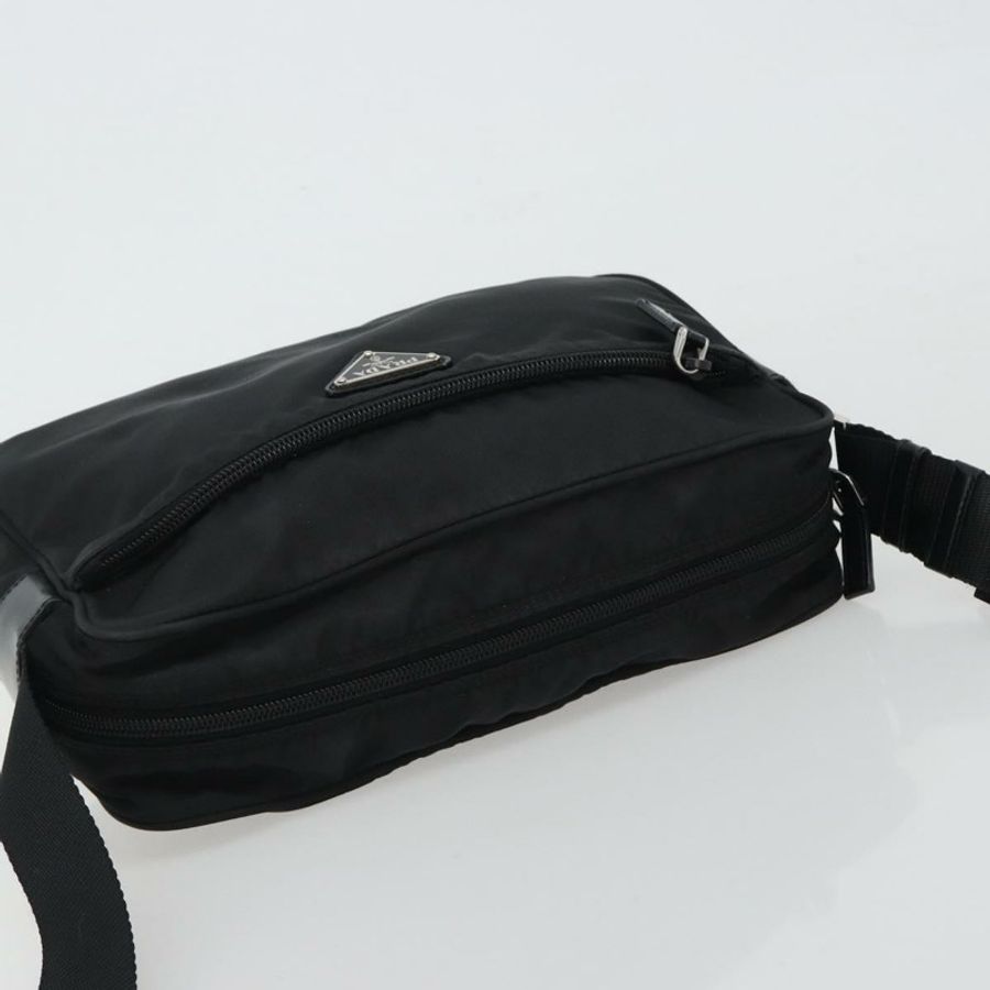 【日本直送】PRADA 單肩包 尼龍 黑色 銀色 正品 mr2725A-5