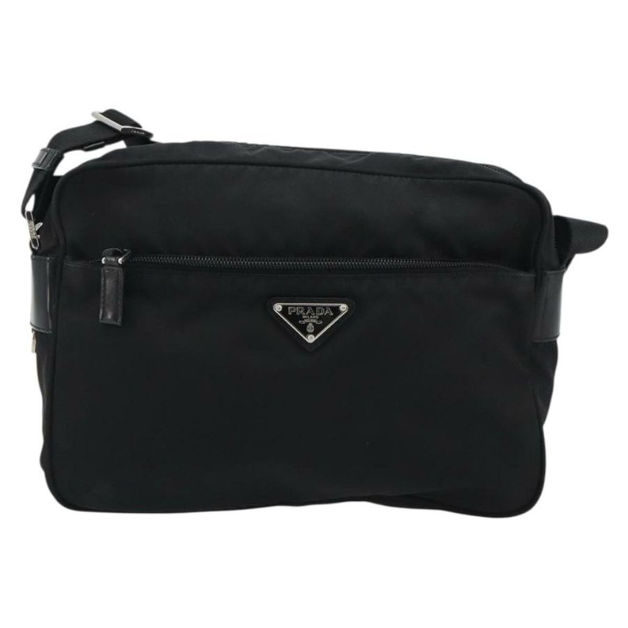 【日本直送】PRADA 單肩包 尼龍 黑色 銀色 正品 mr2725A-12