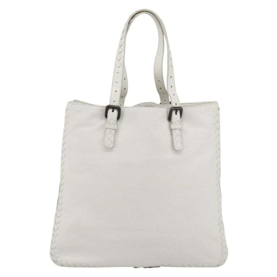 【日本直送】BOTTEGA VENETA 白色真皮手提包 正品 mr2777V-1