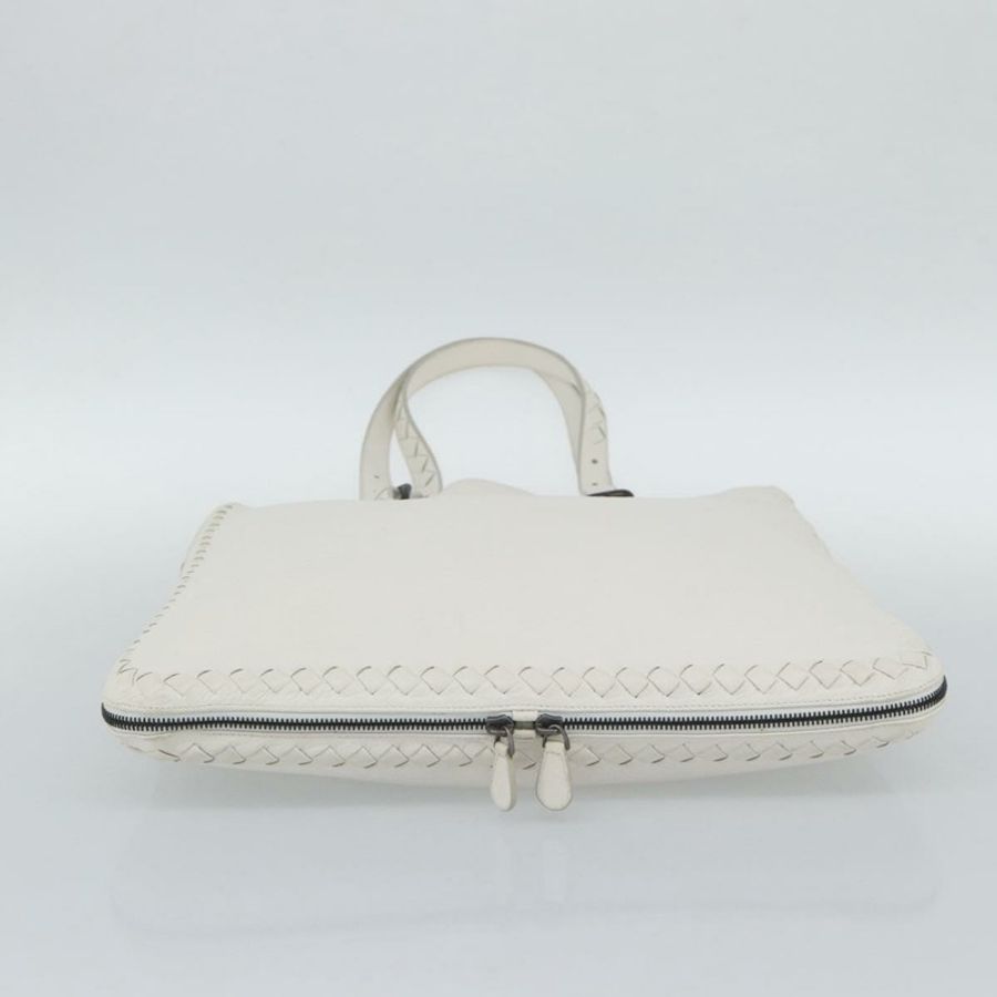 【日本直送】BOTTEGA VENETA 白色真皮手提包 正品 mr2777V-4