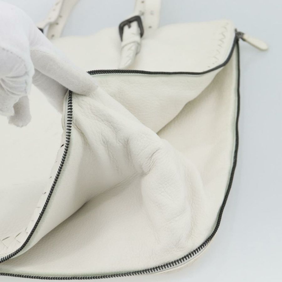 【日本直送】BOTTEGA VENETA 白色真皮手提包 正品 mr2777V-9