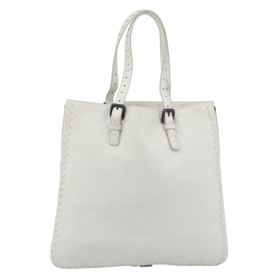 【日本直送】BOTTEGA VENETA 白色真皮手提包 正品 mr2777V-12