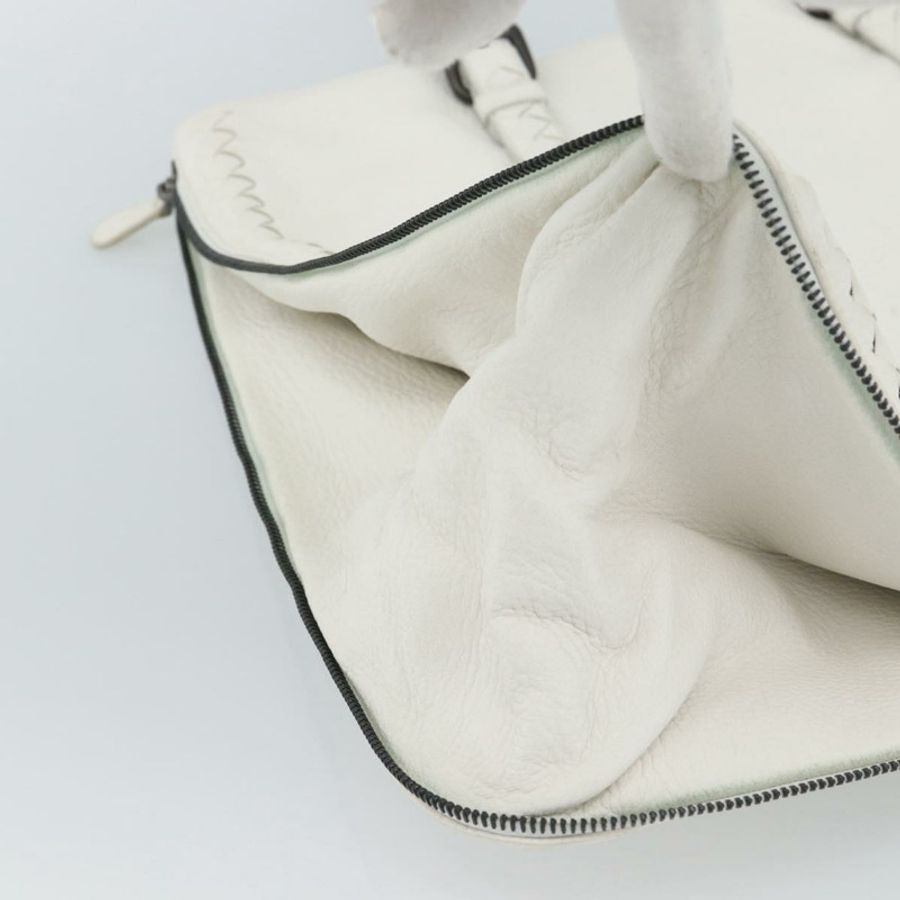 【日本直送】BOTTEGA VENETA 白色真皮手提包 正品 mr2777V-18