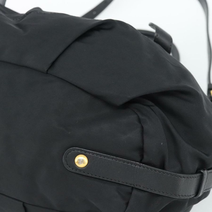 【日本直送】PRADA 尼龍雙肩包 黑色 金色 正品 191710V-14