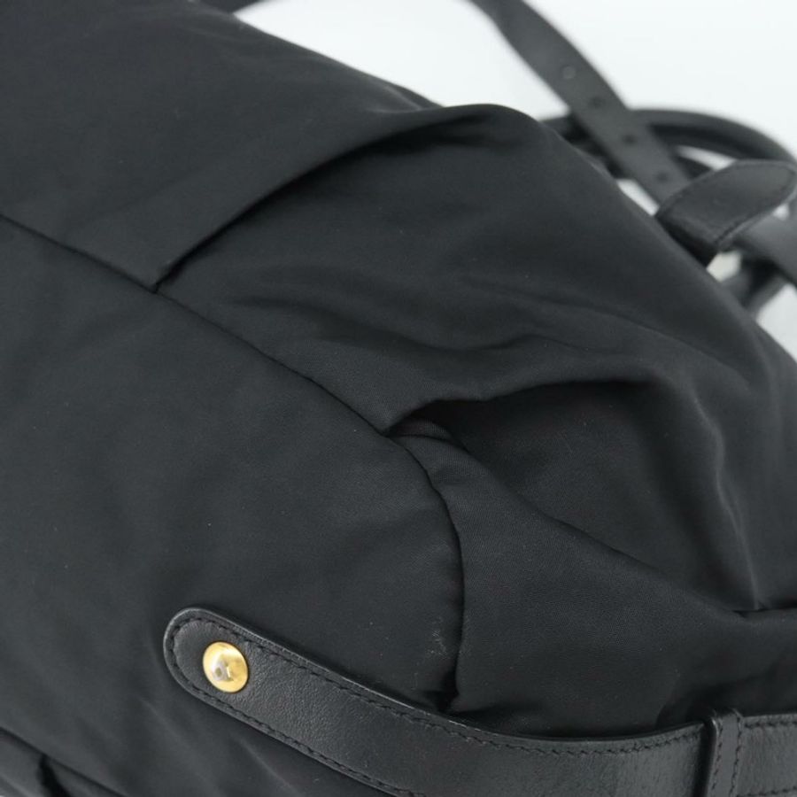 【日本直送】PRADA 尼龍雙肩包 黑色 金色 正品 191710V-16