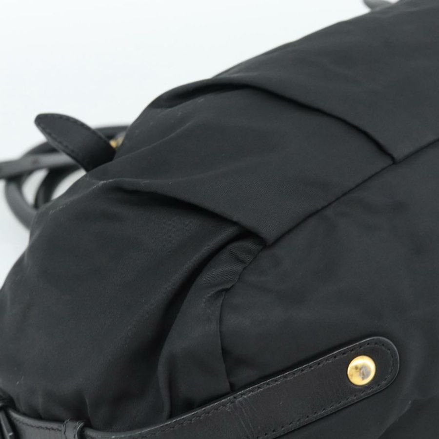 【日本直送】PRADA 尼龍雙肩包 黑色 金色 正品 191710V-17