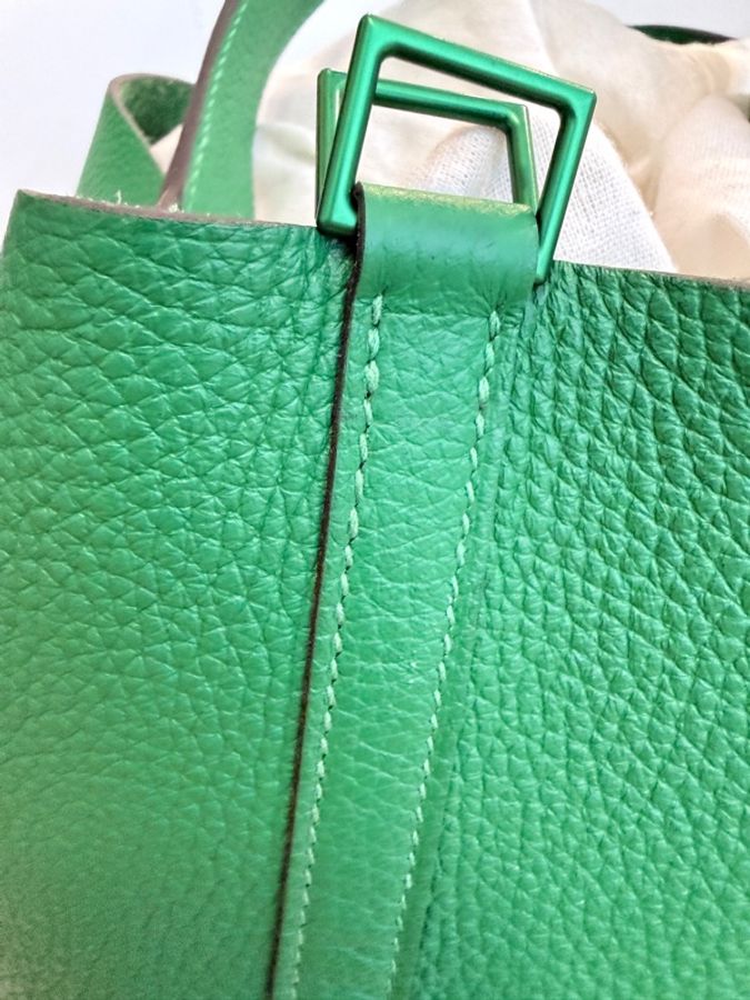 Hermes✨Picotin 22 竹子綠 幻彩釦限定 TC皮 可分期刷卡開發票-8