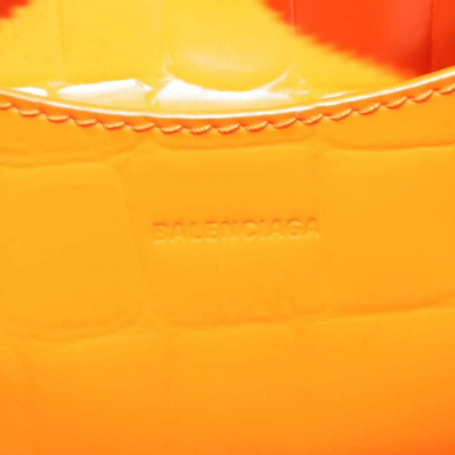 【日本直送】BALENCIAGA 經典款 City 迷你手提包,皮革材質,橘色,兩用款,貨號 638524,正品編號 190519SM-21