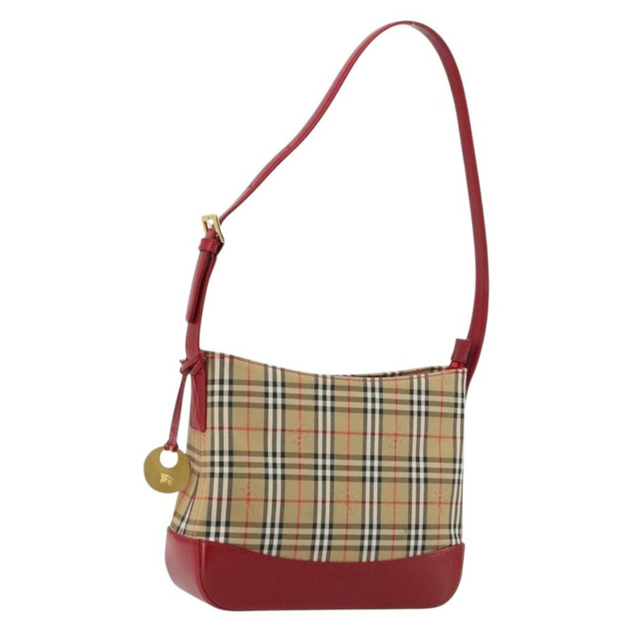 【日本直送】BURBERRY Nova 格紋帆布單肩包 米色 金色 正品 190469A-0