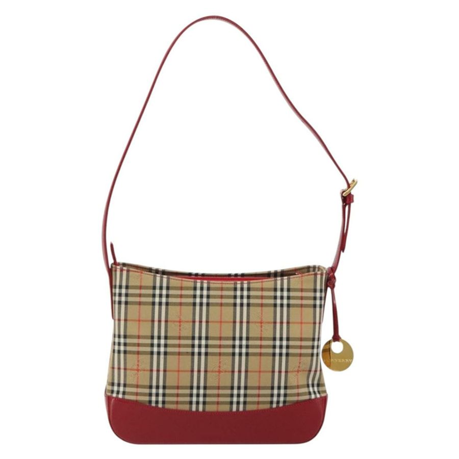 【日本直送】BURBERRY Nova 格紋帆布單肩包 米色 金色 正品 190469A-1