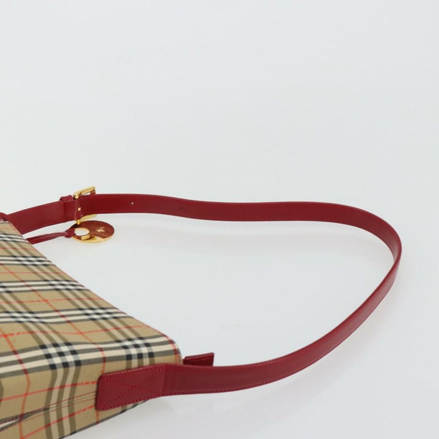 【日本直送】BURBERRY Nova 格紋帆布單肩包 米色 金色 正品 190469A-7