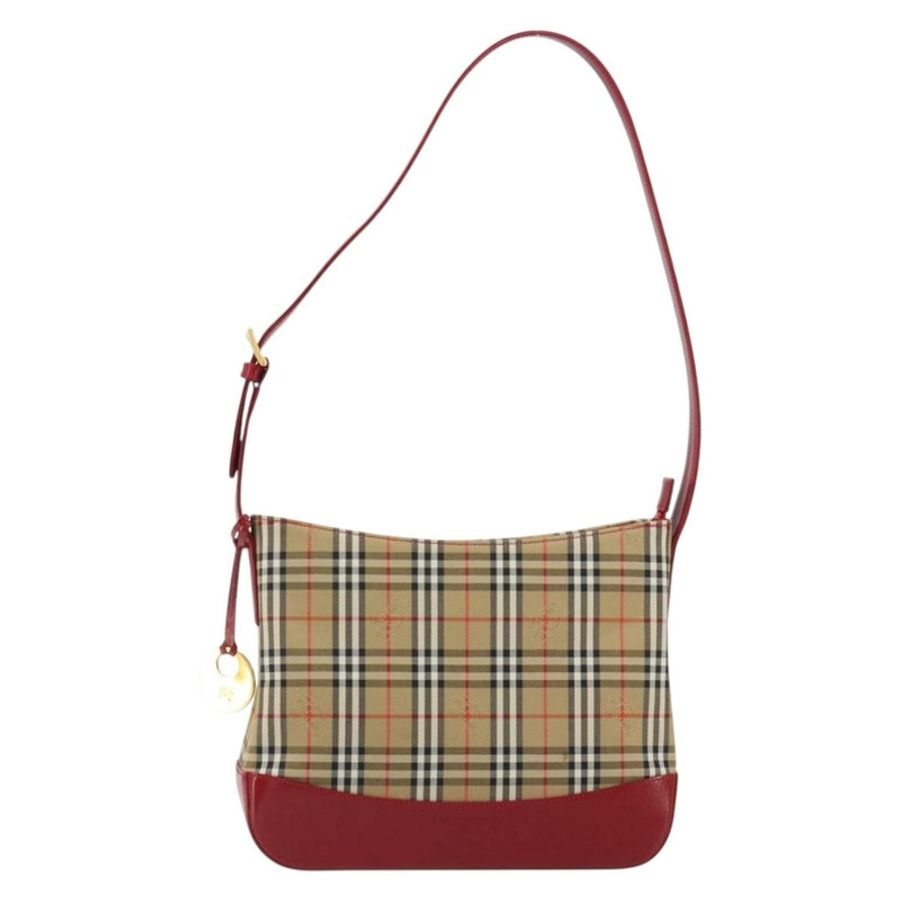 【日本直送】BURBERRY Nova 格紋帆布單肩包 米色 金色 正品 190469A-12