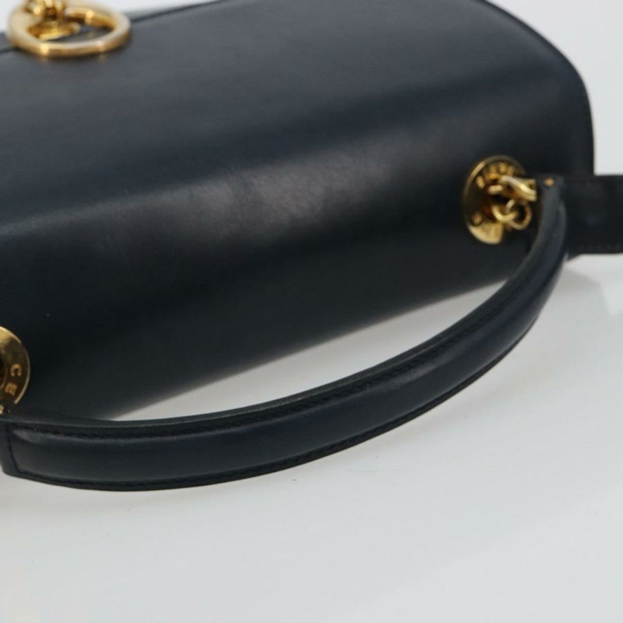 【日本直送】CELINE 手提包 皮革 兩用 海軍藍 金色 正品 186644A-6