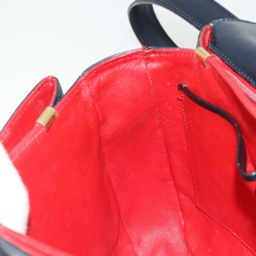 【日本直送】CELINE 手提包 皮革 兩用 海軍藍 金色 正品 186644A-21