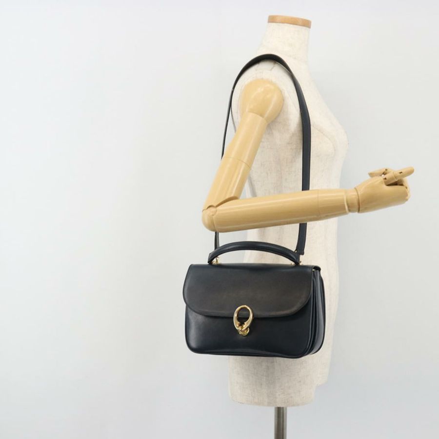 【日本直送】CELINE 手提包 皮革 兩用 海軍藍 金色 正品 186644A-26