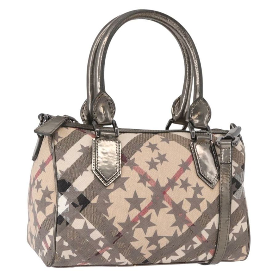 【日本直送】BURBERRY Nova 格紋手提包 PVC 兩用 米色 正品 gh2159A-0