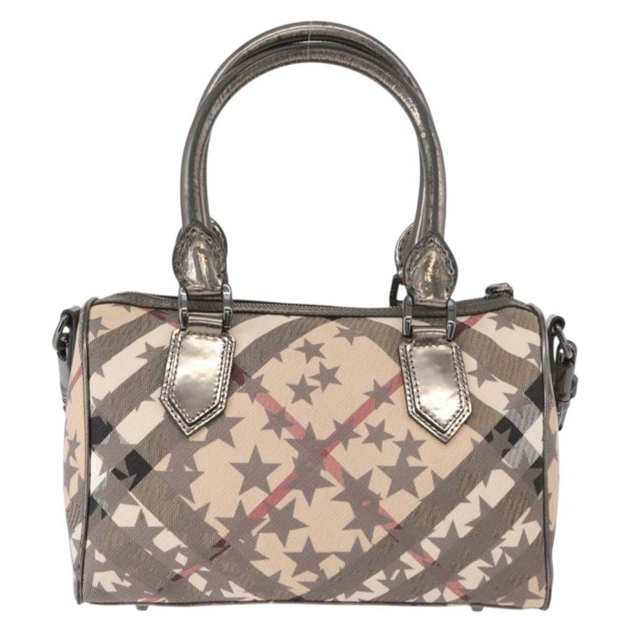 【日本直送】BURBERRY Nova 格紋手提包 PVC 兩用 米色 正品 gh2159A-1