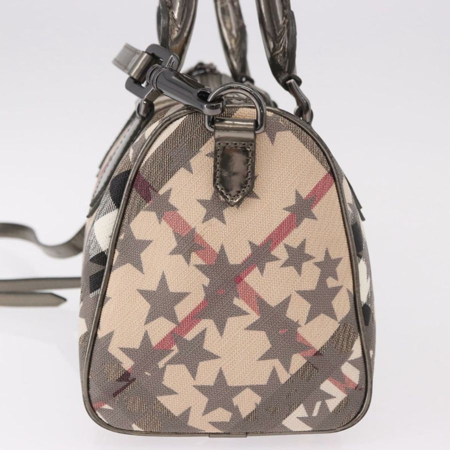 【日本直送】BURBERRY Nova 格紋手提包 PVC 兩用 米色 正品 gh2159A-2