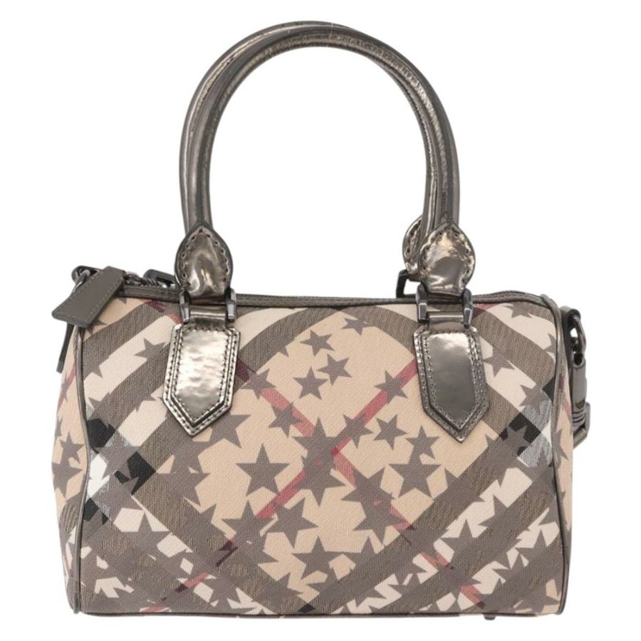 【日本直送】BURBERRY Nova 格紋手提包 PVC 兩用 米色 正品 gh2159A-12