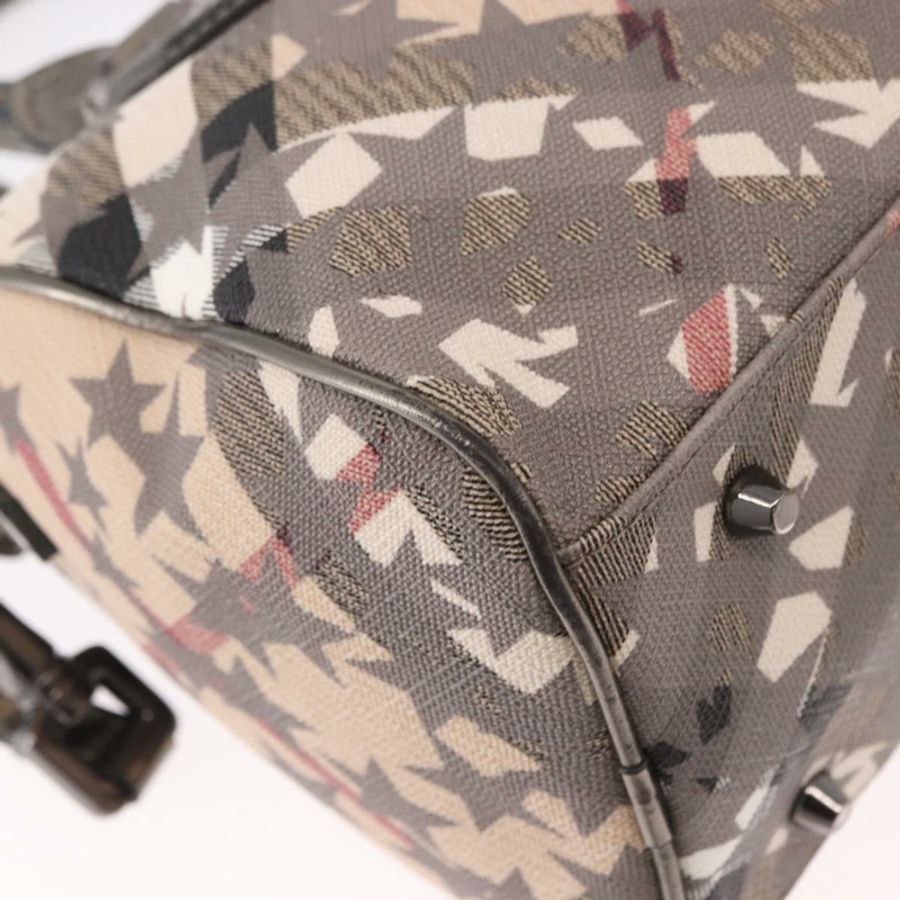 【日本直送】BURBERRY Nova 格紋手提包 PVC 兩用 米色 正品 gh2159A-16