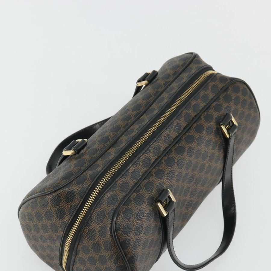 【日本直送】CELINE Macadam帆布迷你波士頓包 PVC黑色金色 正品 190399A-6