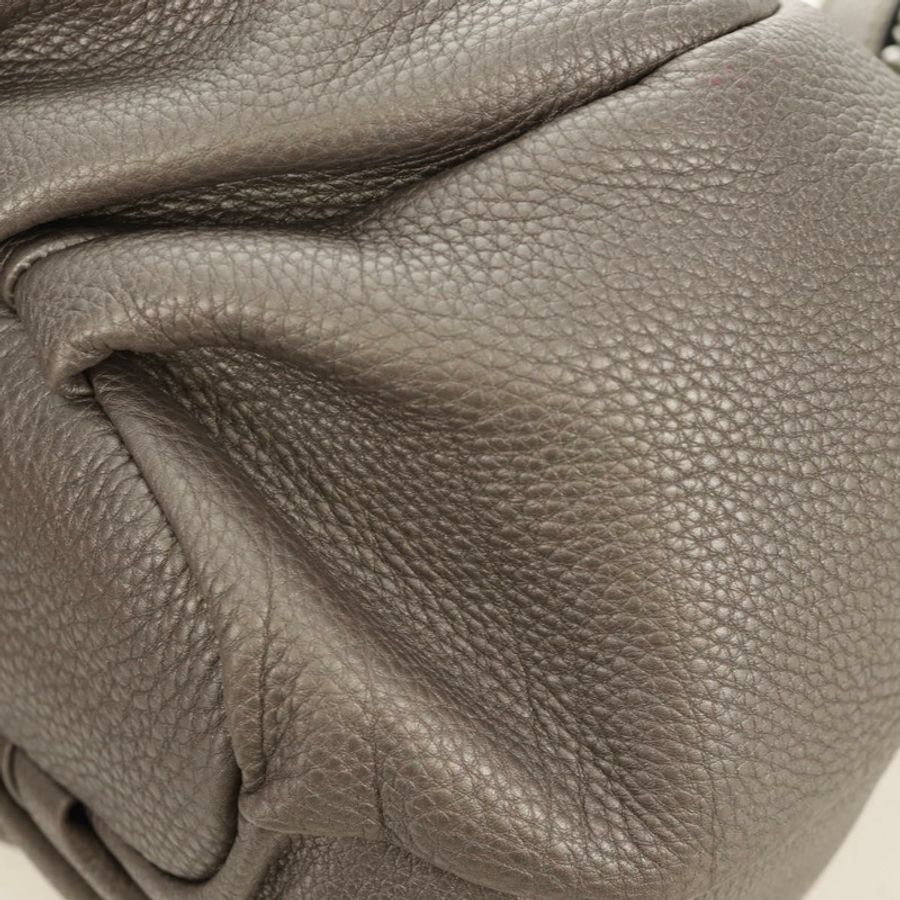 【日本直送】FENDI Celeria 手提包 皮革 灰色 金色 正品 191294V-16