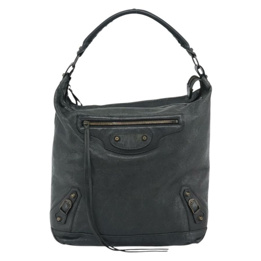 【日本直送】BALENCIAGA The Day 單肩包,皮革,綠色,貨號 140442,正品 fm5412V-12