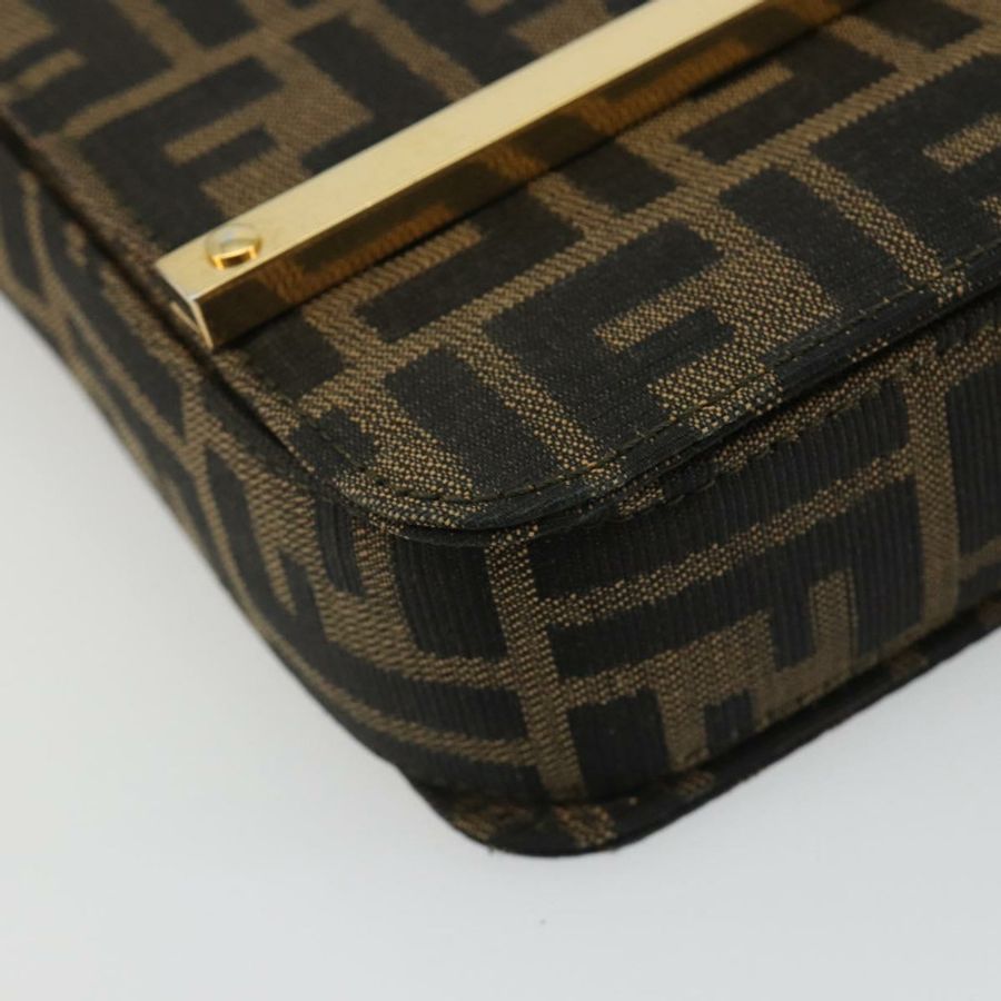 【日本直送】FENDI Zucca帆布肩背包 黑色棕色 正品 190627SAV-13