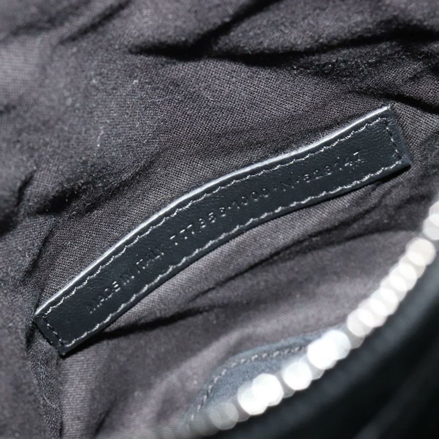 【日本直送】BALENCIAGA Crash 黑色皮革肩背包 777856 Auth mr2710V-10