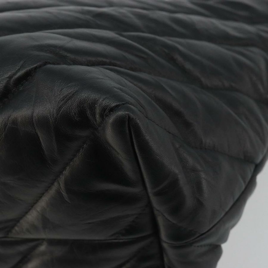 【日本直送】BALENCIAGA Crash 黑色皮革肩背包 777856 Auth mr2710V-15